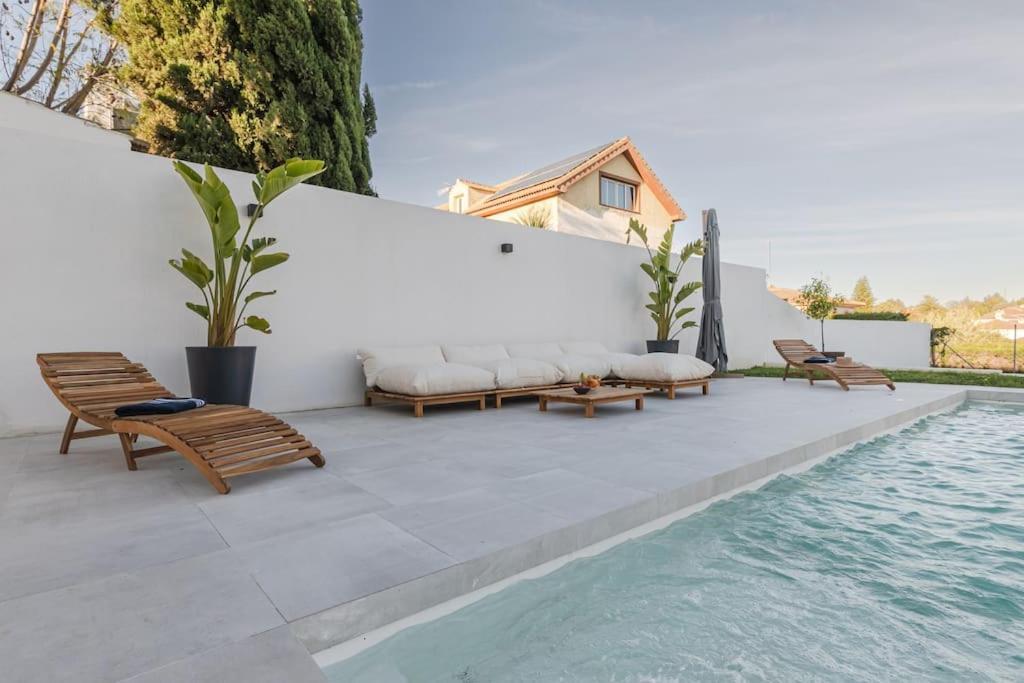 Villa Con Piscina Privada Gelves Extérieur photo